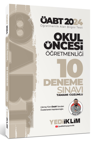 2024 ÖABT Okul Öncesi Öğretmenliği Tamamı Çözümlü 10 Deneme | Hasan Şa