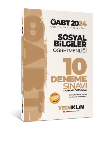 2024 ÖABT Sosyal Bilgiler Öğretmenliği Tamamı Çözümlü 10 Deneme Sınavı