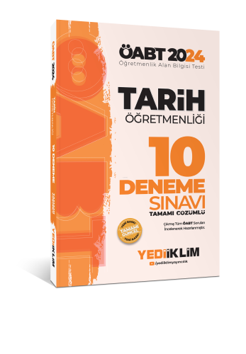 2024 ÖABT Tarih Öğretmenliği Tamamı Video Çözümlü 10 Deneme Sınavı | K