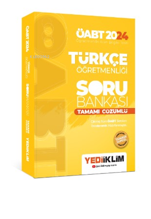 2024 ÖABT Türkçe Öğretmenliği Tamamı Çözümlü Soru Bankası | Kolektif |