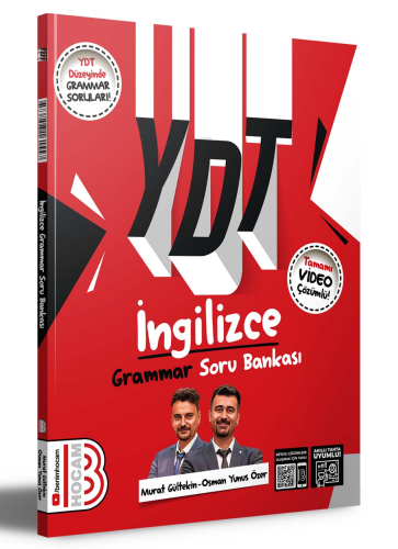 2024 YDT İngilizce Grammar Soru Bankası Benim Hocam Yayınları | Murat 