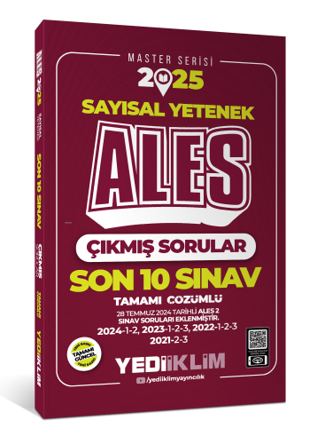 2025 ALES Sayısal Yetenek Son 10 Sınav Tamamı Çözümlü Çıkmış Sorular(2