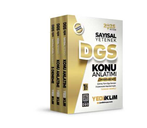 2025 DGS Modüler Set(Sayısal Bölüm-Sözel Bölüm-Deneme) | Kolektif | Ye