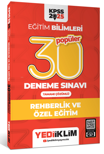 2025 KPSS Eğitim Bilimleri 30 Popüler Rehberlik ve Özel Eğitim Tamamı 