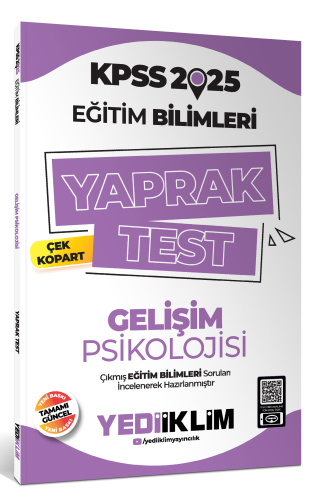 2025 KPSS Eğitim Bilimleri Gelişim Psikolojisi Çek Kopart Yaprak Test 