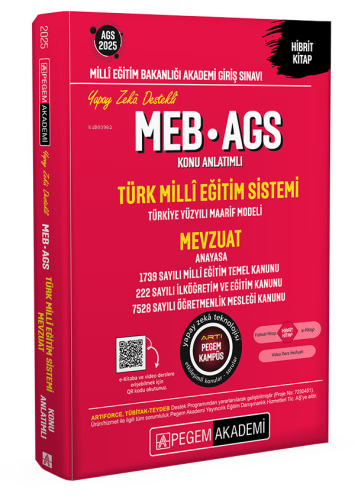 2025 Pegem Akademi Yayıncılık MEB-AGS Konu Anlatımlı Türk Milli Eğitim