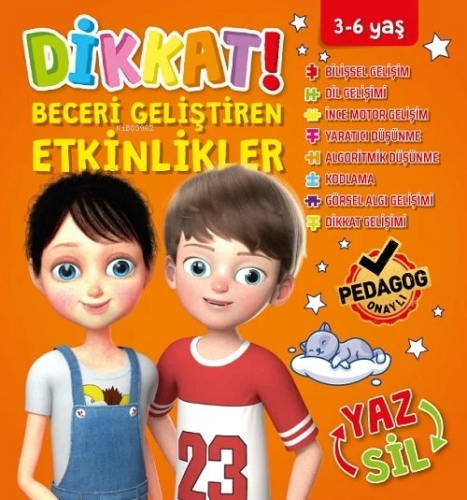 3-6 Yaş Dikkat Beceri Geliştirme Etkinlikleri Turuncu Seri | Kolektif 