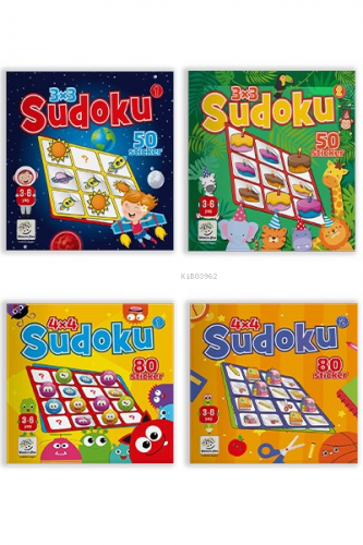 3-6 Yaş Stickerlı Çıkartmalı Sudoku Seti | Kolektif | Yükselen Zeka Ya