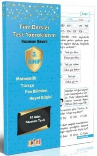 3. Sınıf Kazanım Test Yaprakları | Kolektif | Kaliteli Eğitim Yayınlar