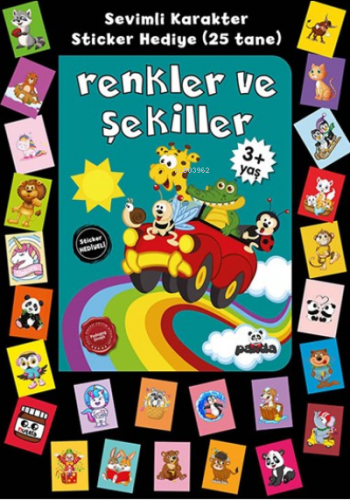 3 Yaş Renkler Ve Şekiller Stickerli | Afife Çoruk | Beyaz Panda Yayınl