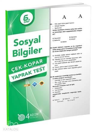 4 Adım - 6. Sınıf Sosyal Bilgiler Yaprak Test | Kolektif | Doğru Orant