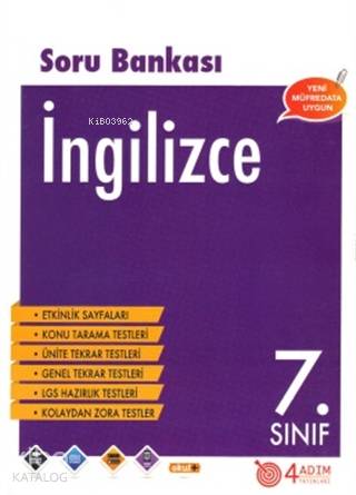 4 Adım - 7. Sınıf İngilizce Soru Bankası | Kolektif | Doğru Orantı Yay