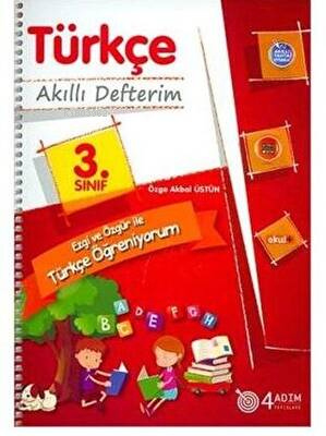 4 Adım Yayınları 3. Sınıf Türkçe Akıllı Defterim | Kolektif | 4 Adım Y