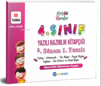 4 Sınıf Yazılı Hazırlık Kitapçığı 2 Dönem 1 Yazılı;Çek Kopart | Kolekt