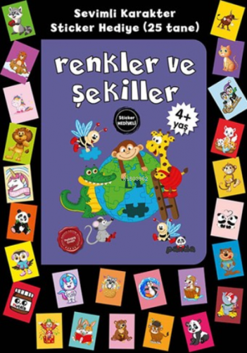 4 Yaş Renkler Ve Şekiller Stickerli | Afife Çoruk | Beyaz Panda Yayınl