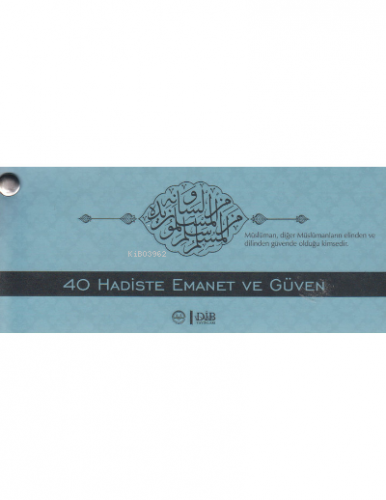 40 Hadiste Emanet ve Güven Kartelası | Hale Şahin | Diyanet İşleri Baş