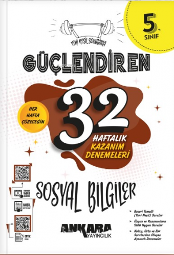 5.Sınıf Güçlendiren 32 Haftalık Sosyal Bilgiler Kazanım Denemeleri | K