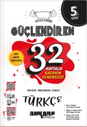 5. Sınıf Güçlendiren 32 Haftalık Türkçe Kazanım Denemeleri | Kolektif 