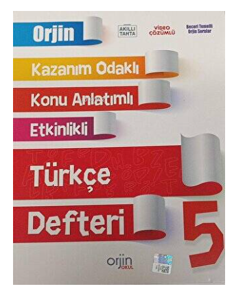 5. Sınıf Kazanım Odaklı - Konu Anlatımlı - Etkinlikli Türkçe Defteri |