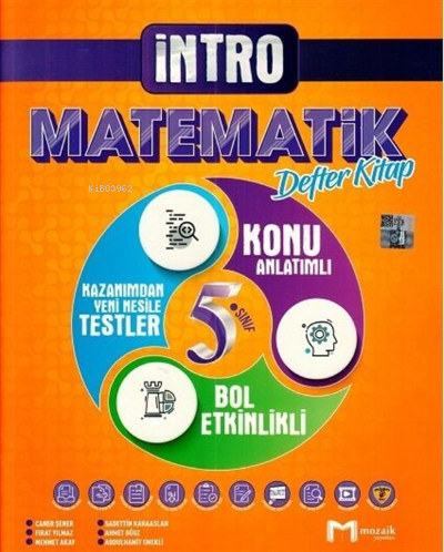 5.Sınıf Mozaik İntro Defter Matematik - 2022 | Kolektif | Mozaik Yayın