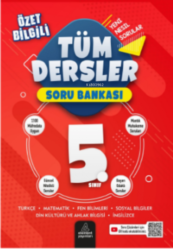 5 Sınıf Tüm Dersler Soru Bankası | Kolektif | 4 Element (Hazırlık)