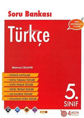 5. Sınıf Türkçe Soru Bankası/4 Adım | Mahmut Celayir | 4 Adım Yayınlar