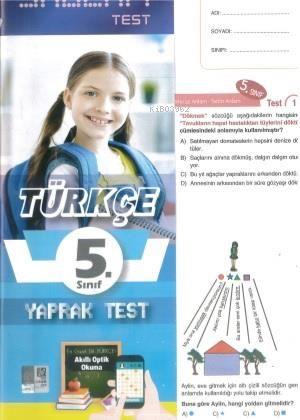 5. Sınıf Türkçe Yaprak Test | Kolektif | Molekül Yayınları