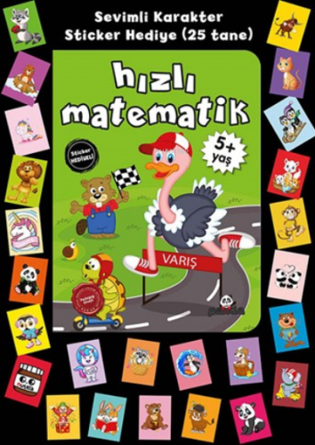 5 Yaş Hızlı Matematik Stickerli | Afife Çoruk | Beyaz Panda Yayınları