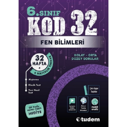 6.Sınıf Fen Bilimleri Kod 32 | Kolektif | Tudem Yayınları - Sınavlara 