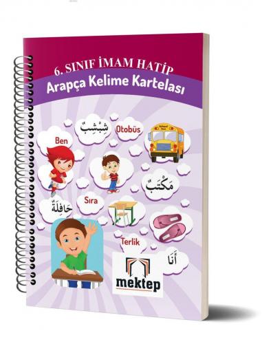 6. Sınıf İmam Hatip Arapça Kelime Kartelası | Kolektif | Mektep Yayınl