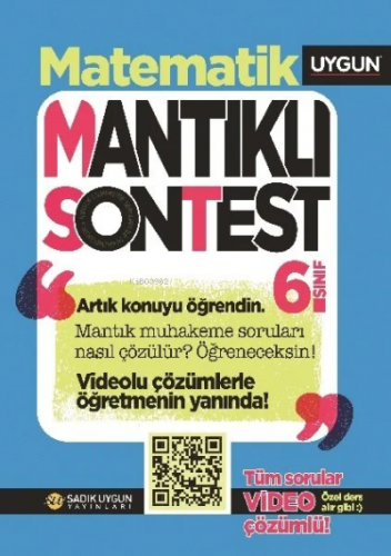 6.Sınıf Mantıklı Son Test Matematik | Kolektif | Sadık Uygun Yayınları