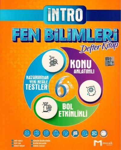 6.Sınıf Mozaik İntro Defter Fen Bilimleri - 2022 | Kolektif | Mozaik Y