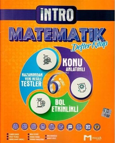 6.Sınıf Mozaik İntro Defter Matematik - 2022 | Kolektif | Mozaik Yayın