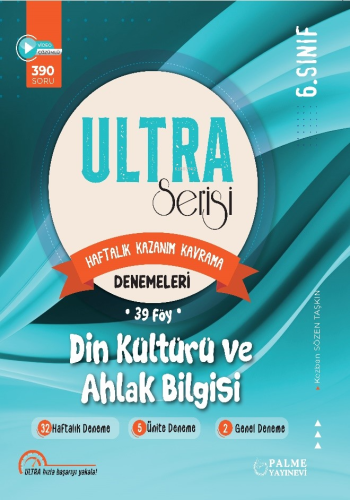 6.Sınıf Ultra Serisi Din Kültürü ve Ahlak Bilgisi Denemeleri 39 Föy | 