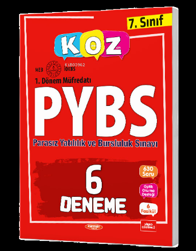 7. Sınıf 1. Dönem PYBS 6 Deneme | Kolektif | Kurmay Yayınevi (Hazırlık