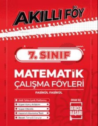 7. Sınıf;Akıllı Föy Matematik Çalışma Föyleri Fasikül Fasikül | Orhan 