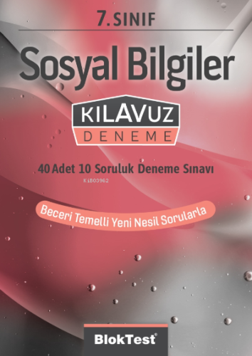 7.Sınıf Bloktest Sosyal Bilgiler Kılavuz Deneme | Kolektif | Bloktest 