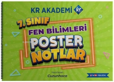 7. Sınıf Fen Bilimleri Poster Notlar | Kolektif | KR Akademi