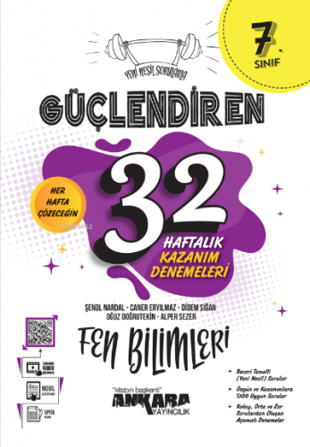 7. Sınıf Güçlendiren 32 Haftalık Fen Bilimleri Kazanım Denemeleri | Ko