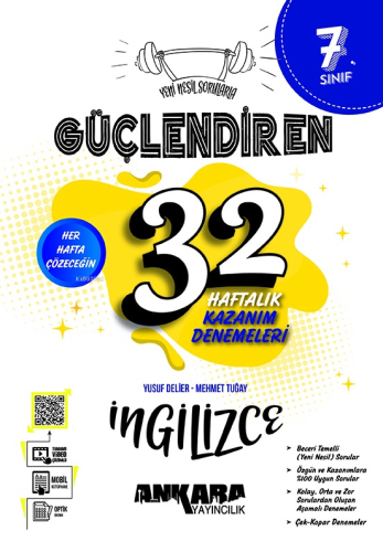 7.Sınıf Güçlendiren 32 Haftalık İngilizce Kazanım Denemeleri | Yusuf D