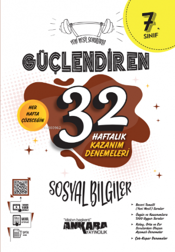 7. Sınıf Güçlendiren 32 Haftalık Sosyal Bilgiler Kazanım Denemeleri | 