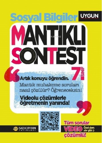 7.Sınıf Mantıklı Son Test Sosyal Bilgiler | Kolektif | Sadık Uygun Yay