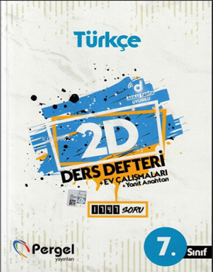 7. Sınıf Türkçe 2D Ders Defteri Ev Çalışmaları | Kolektif | Pergel Yay