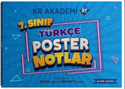 7. Sınıf Türkçe Poster Notlar | Kolektif | KR Akademi