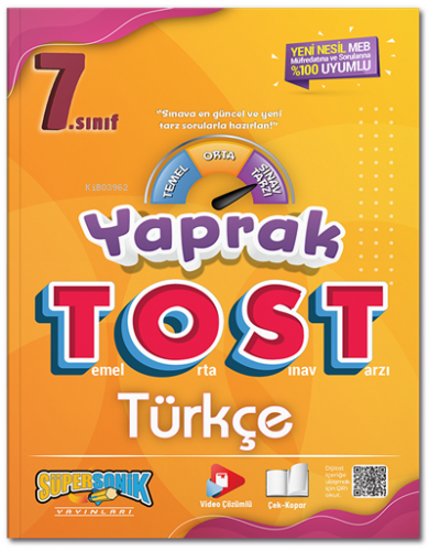 7. Sınıf Türkçe Yaprak Tost | Kolektif | Süpersonik Komiks