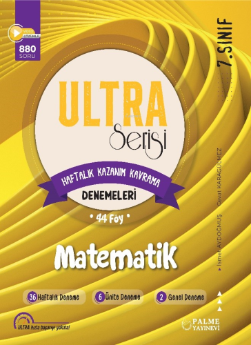 7.Sınıf Ultra Serisi Matematik Denemeleri 44 Föy | İsmet Aydoğmuş | Pa