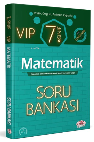 7. Sınıf VIP Matematik Soru Bankası | Kolektif | Editör Yayınevi