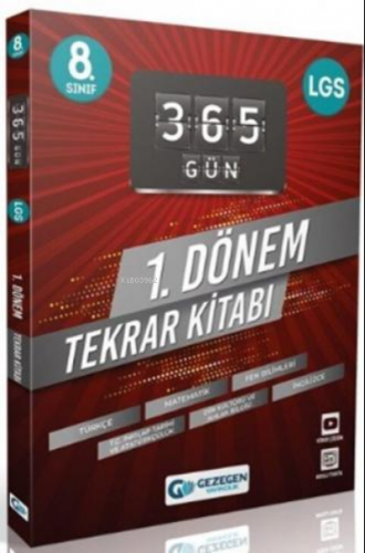 8.Sınıf 365 Gün 1.Dönem Tekrar Kitabı (Yeni) | Kolektif | Gezegen Yayı