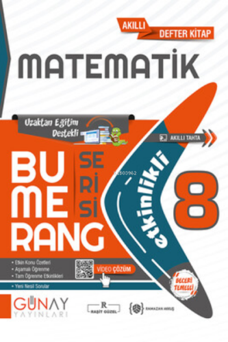 8. Sınıf Bumerang Matematik Etkinlikli Kitap | Kolektif | Günay Yayınc