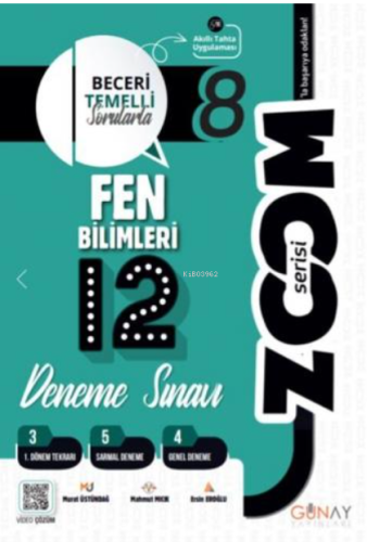 8. Sınıf Fen Bilimleri 12'li Branş Denemeleri | Kolektif | Günay Yayın